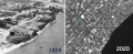 Primeira foto aérea de Boa Vista, feita em 1924, e foto feita hoje, por satélite, mostram o tanto que a cidade cresceu 