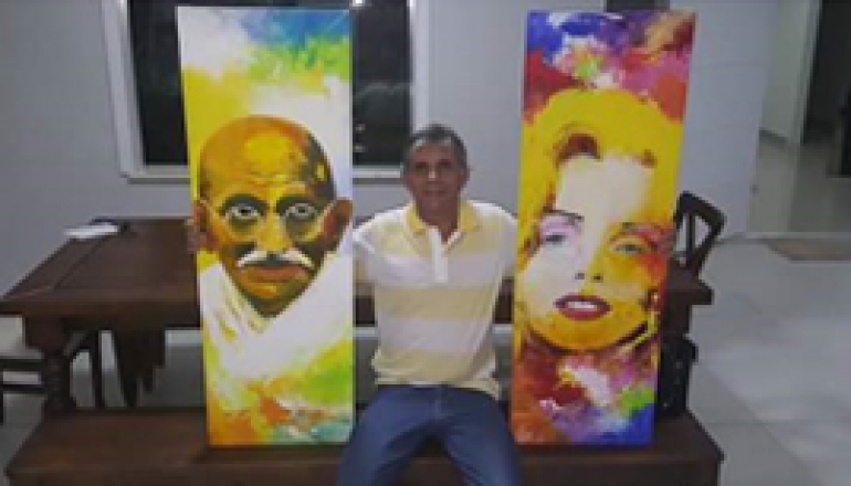 Mão leve (nos pincéis)