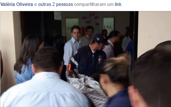 Registro de quando o ex-governador entrava no Pronto Socorro do Hospital Geral de Roraima, no dia 30
