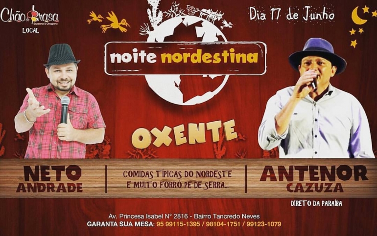 Chão de Brasa movimenta a noite de 17 de junho em Boa Vista