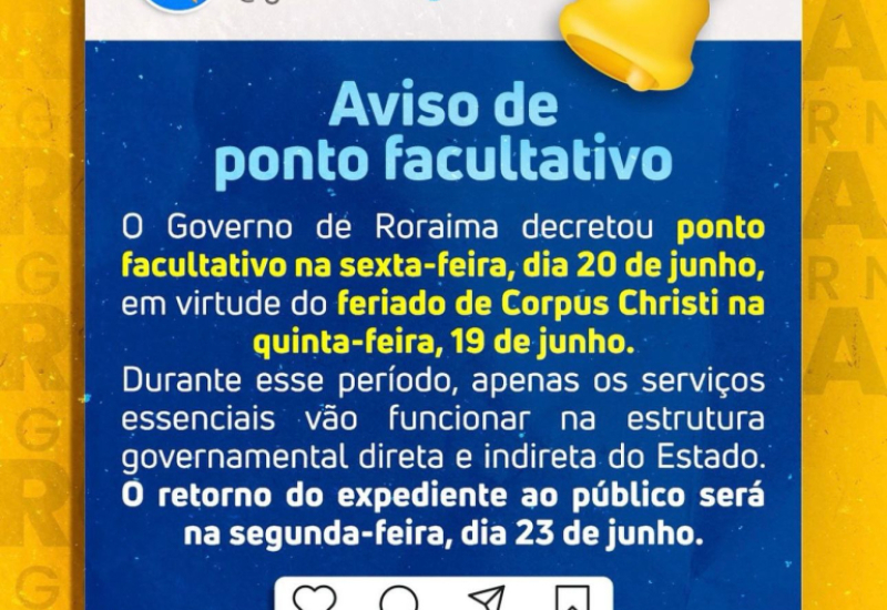 Aviso de Ponto Facultativo